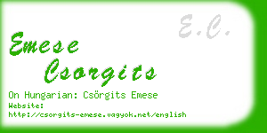 emese csorgits business card