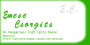 emese csorgits business card